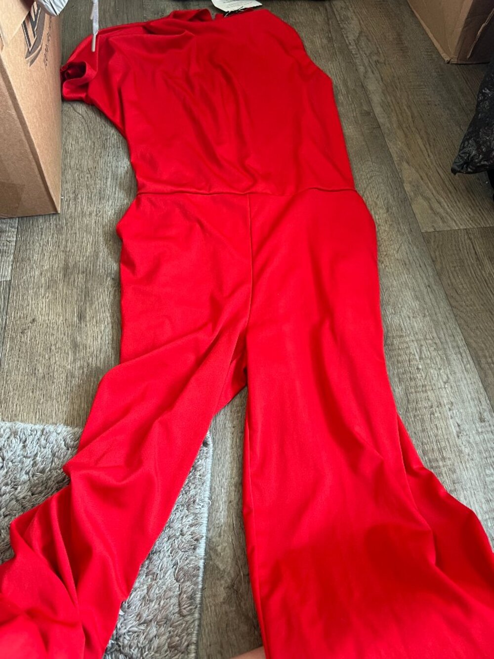 Halston Heritage red jumpsuit size 2